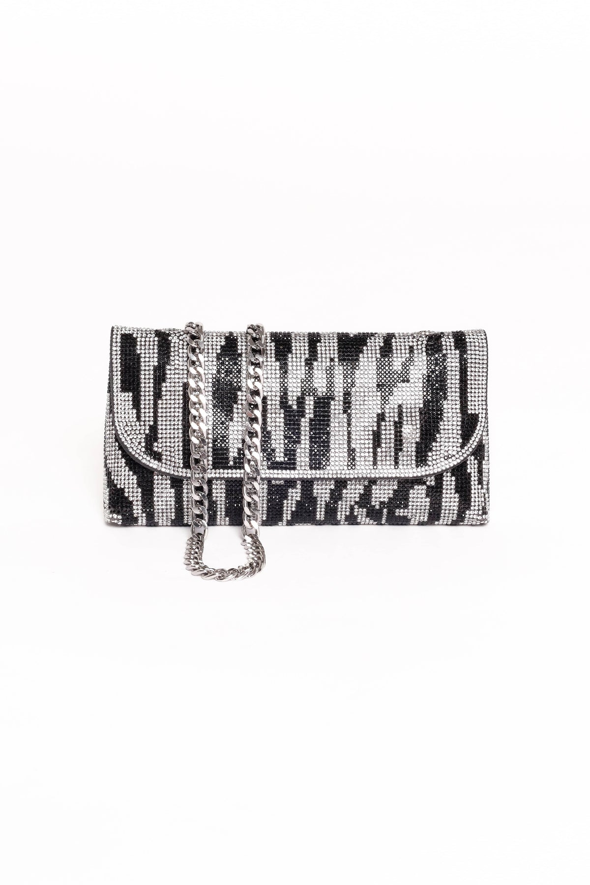 Zara Embellished Bag - Zebra