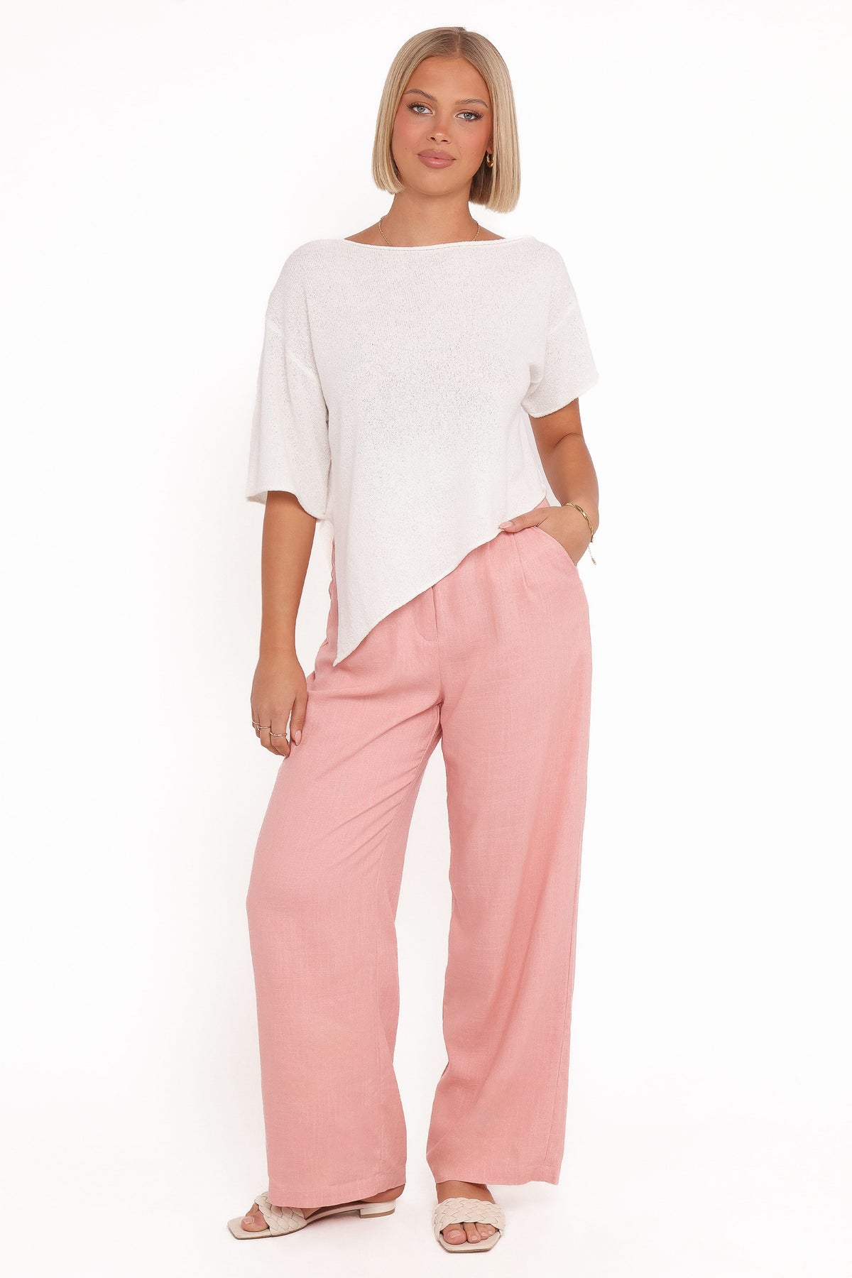 Dean Linen Pants - Light Pink