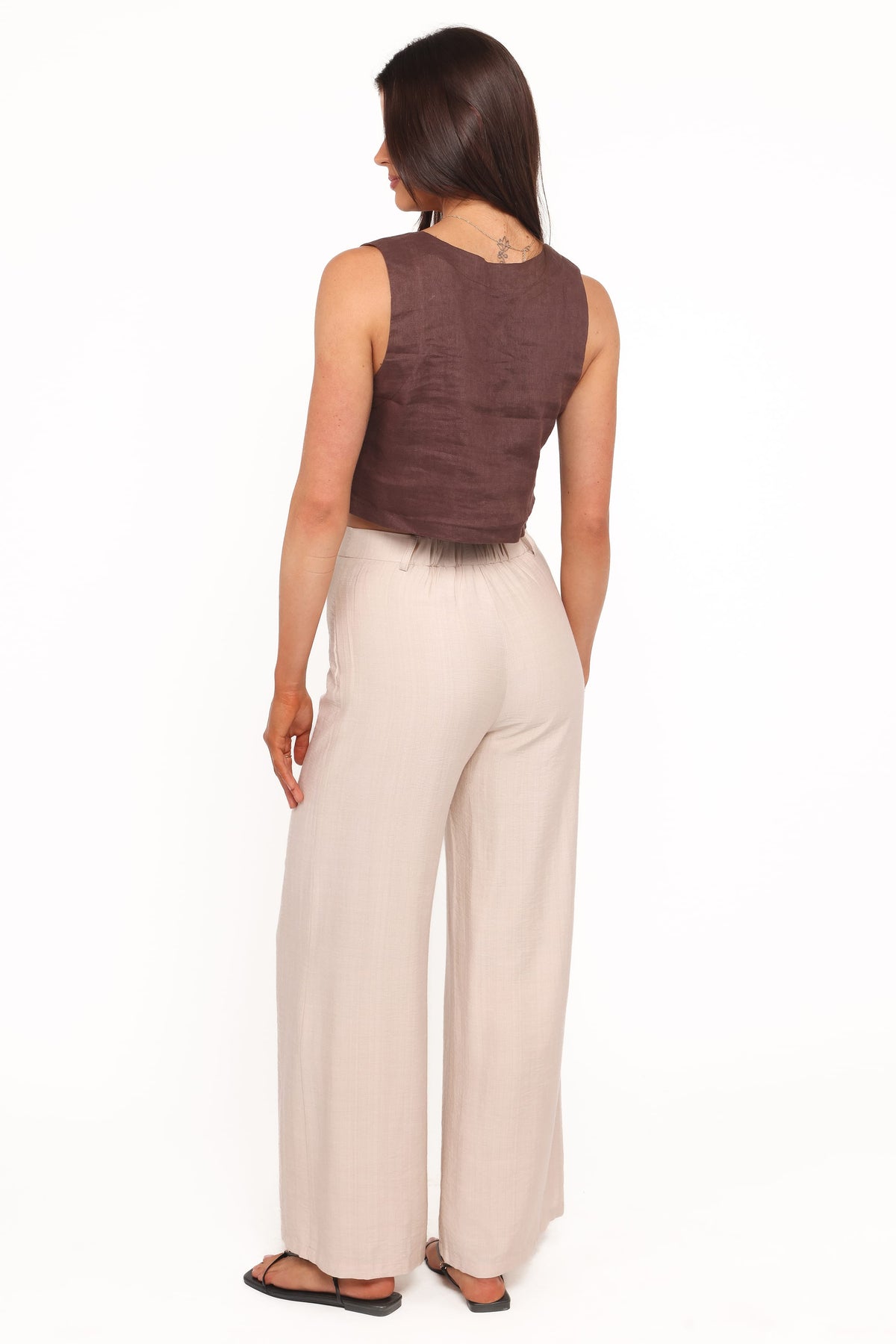 Lauren Wide Leg Pant - Beige