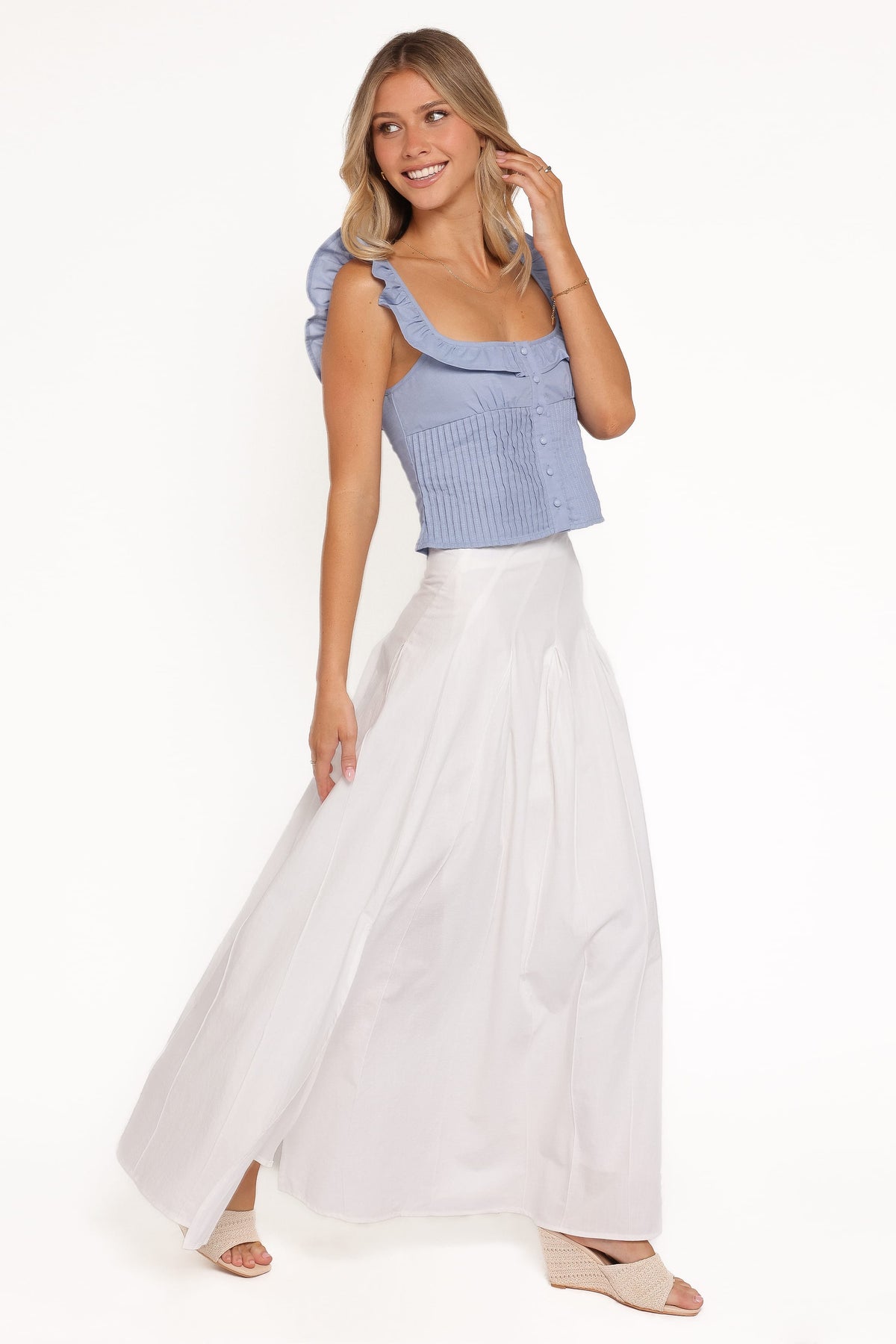 Zoey Maxi Skirt - White