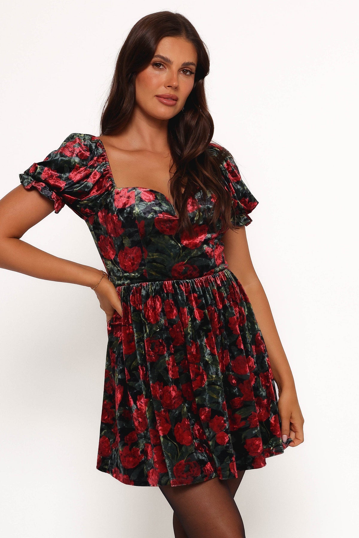 Anders Mini Dress - Black/Red