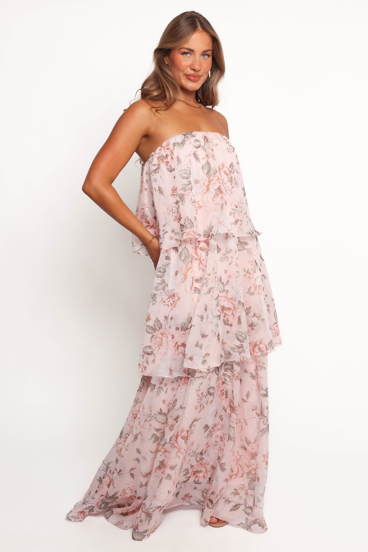 Bloom Strapless Maxi Dress - Floral