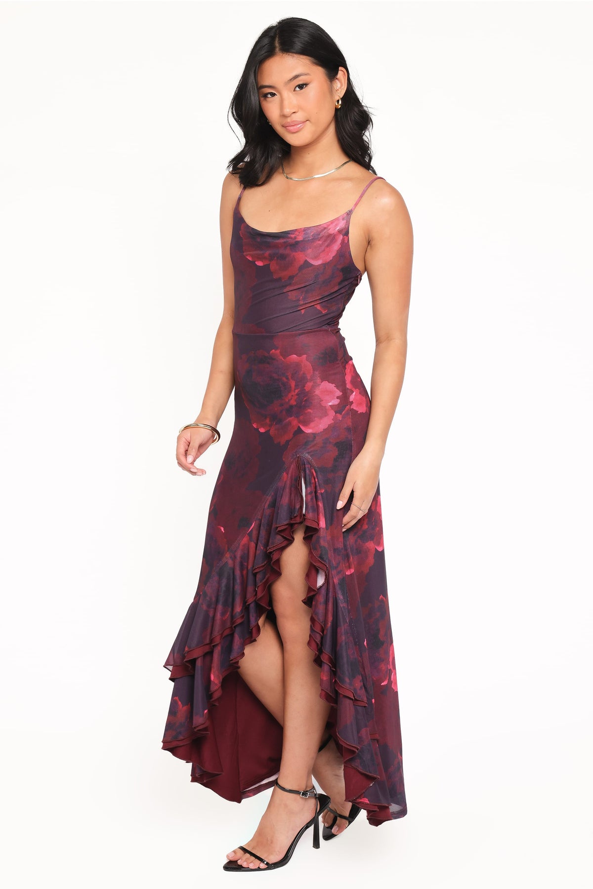 Carella Maxi Dress - Red Floral