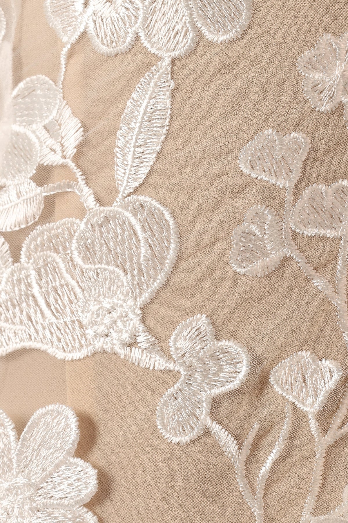 Evelynn Mini Dress - White/Nude