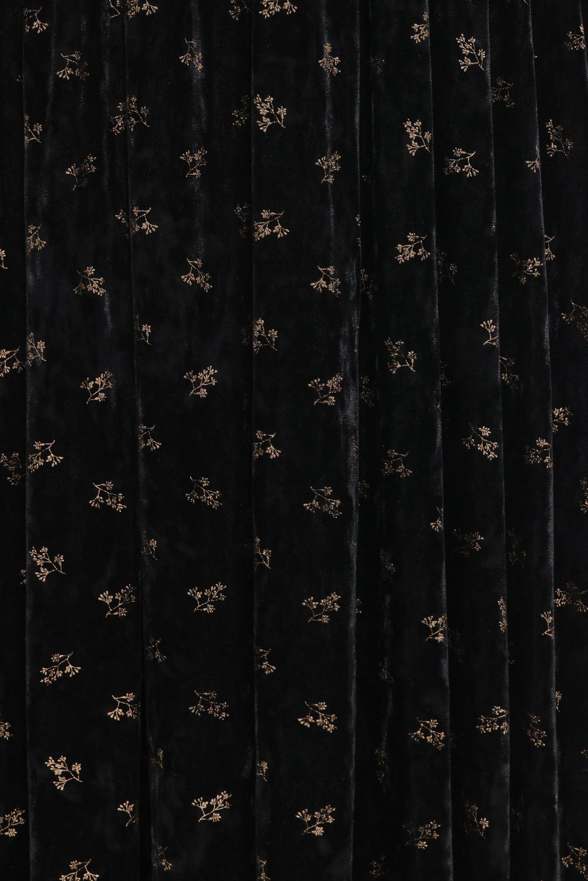 Farryn Maxi Dress - Black/Gold Velvet