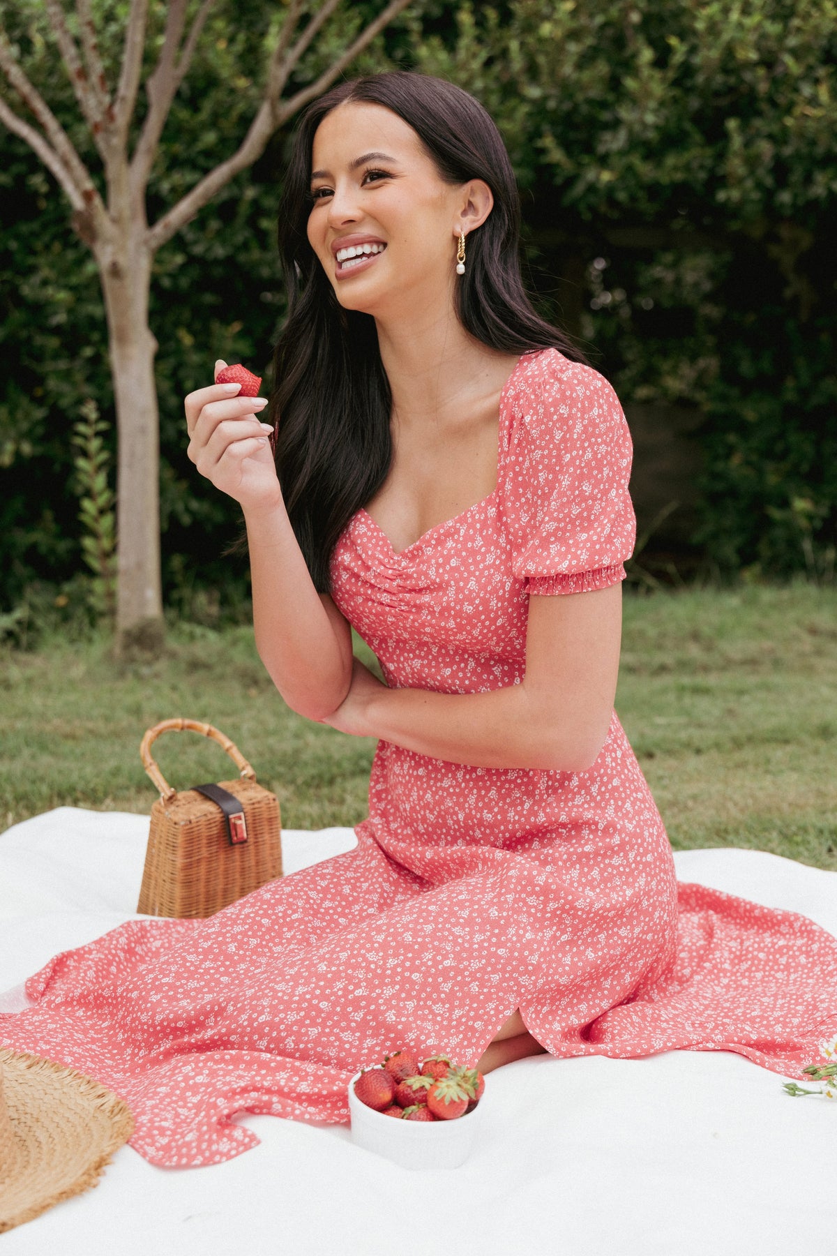 Franklin Dress - Red Floral