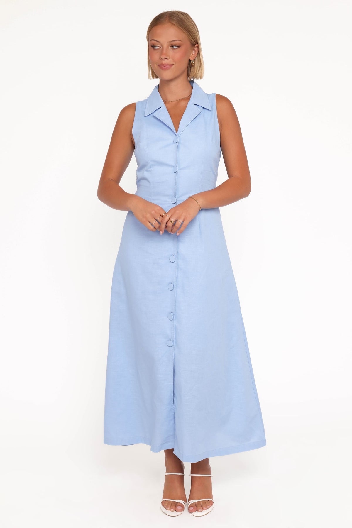 Galia Midi Dress - Blue