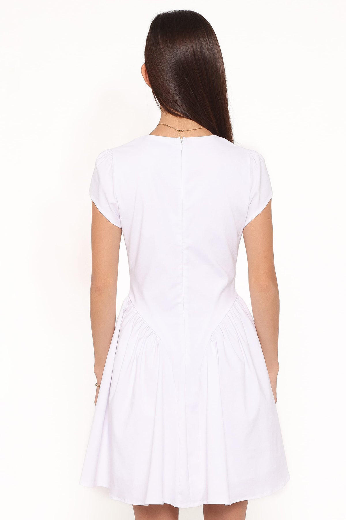 Lyssa Bow Front Mini Dress - White