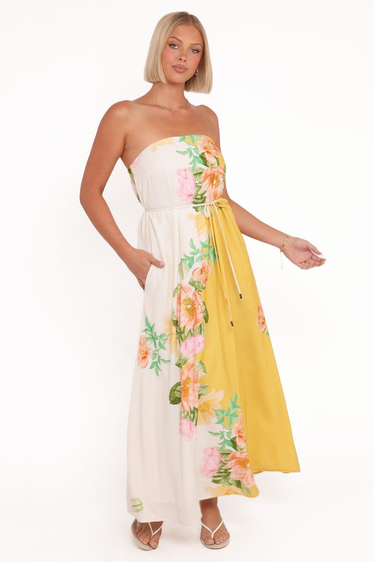 Marlia Maxi Dress - Yellow Poppy