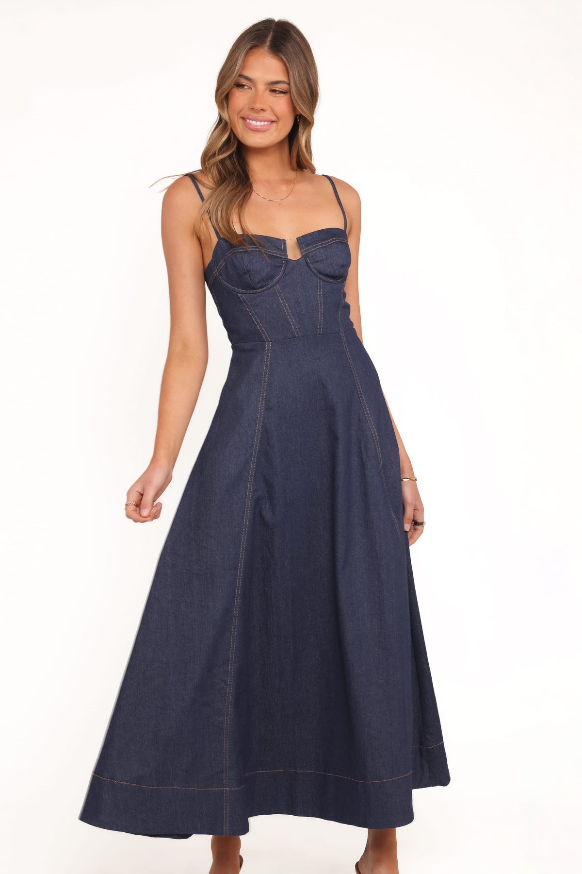 Marsden Denim Midi Dress - Indigo