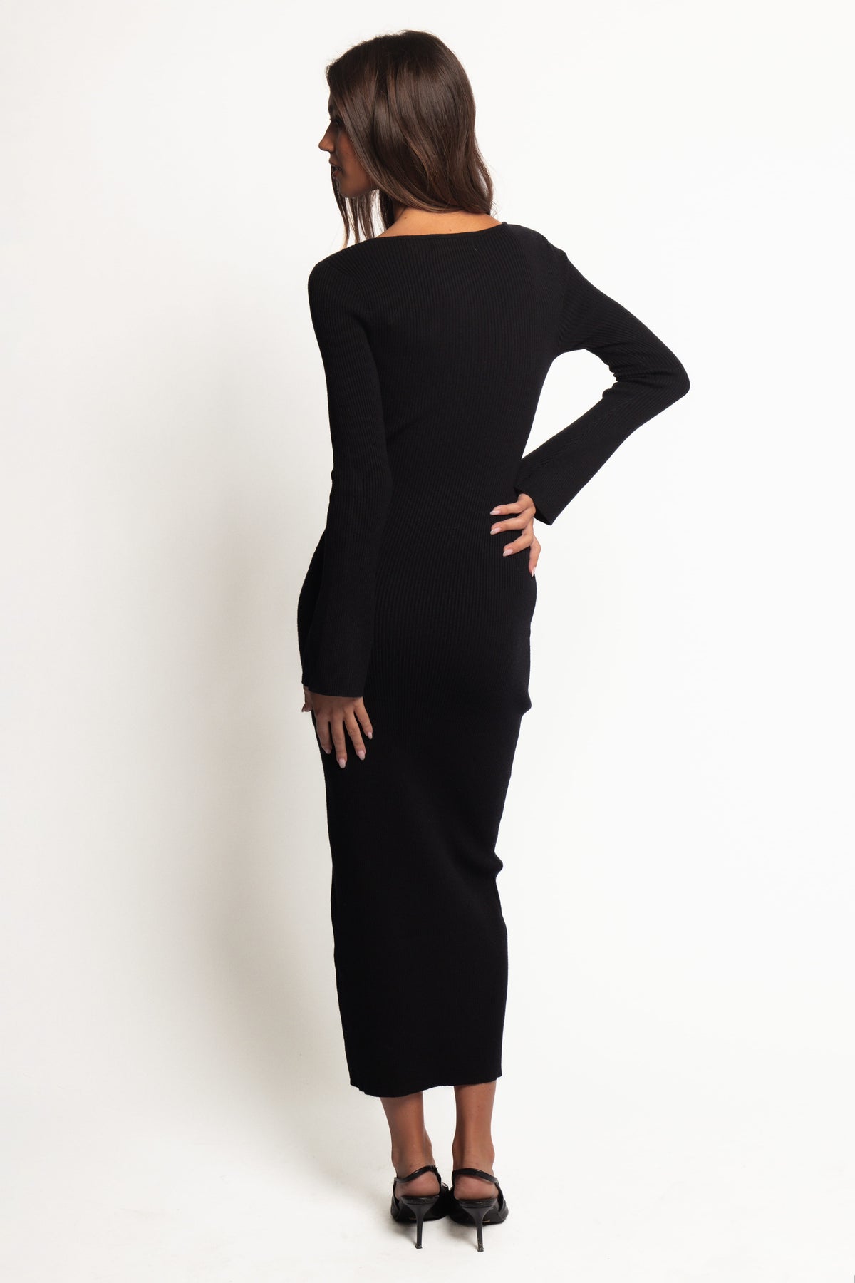 Maxwell Knit Maxi Dress - Black