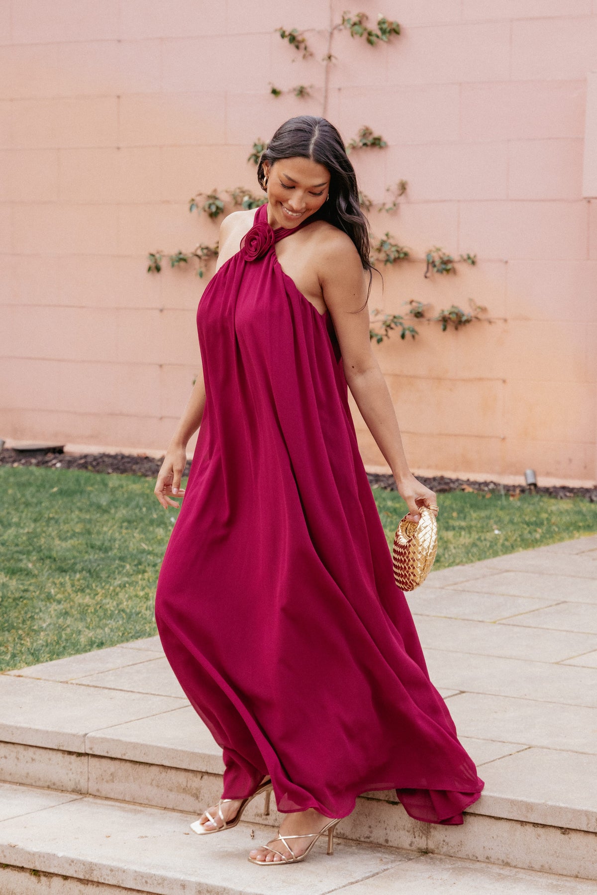 Melba Maxi Dress - Berry