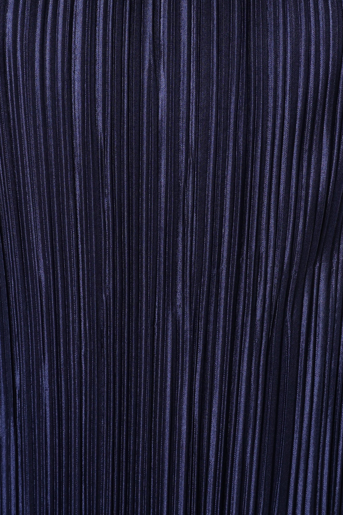 Melody Plisse Halter Maxi Dress - Navy