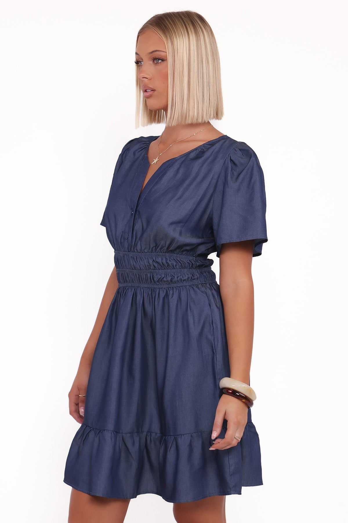 Morwenna Mini Dress - Chambray