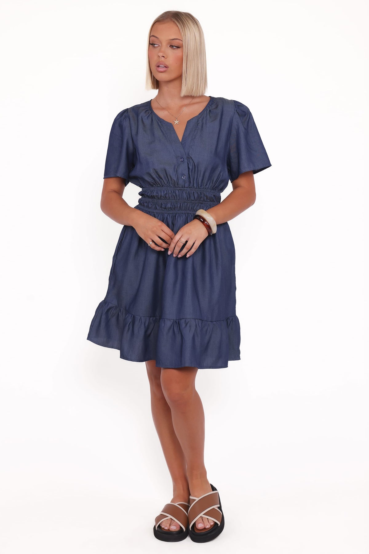 Morwenna Mini Dress - Chambray