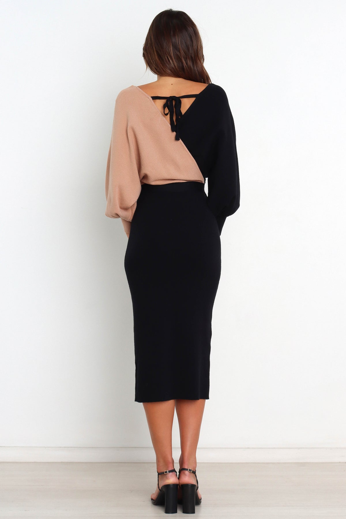 Nate Dress - Black/Beige