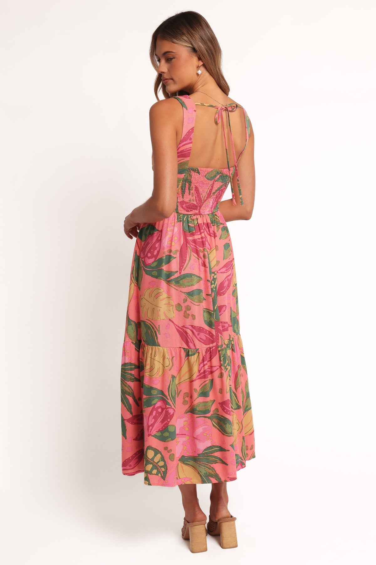 Oasis Midi Dress - Pink Rio