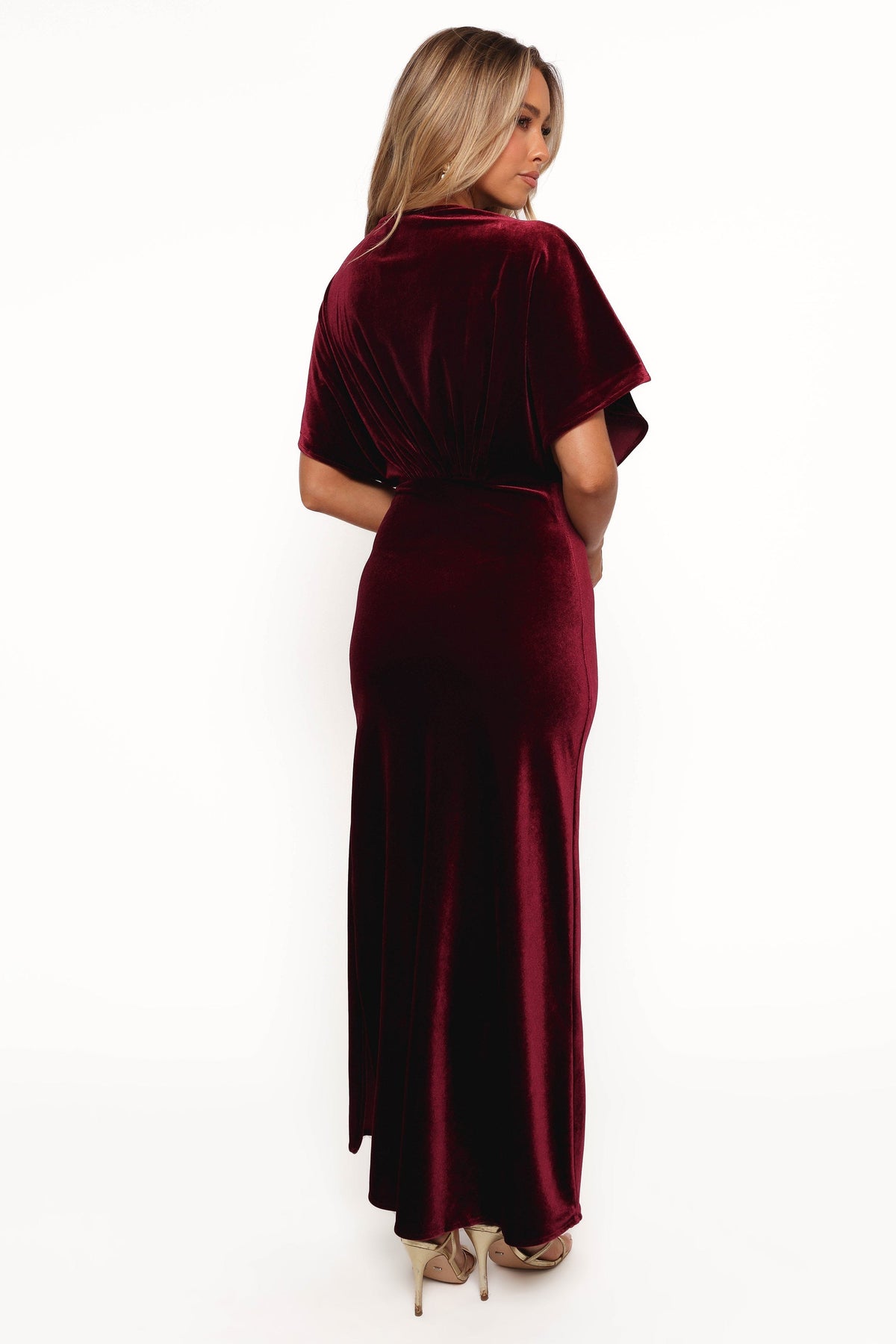 Ricki Velvet Maxi Dress - Wine