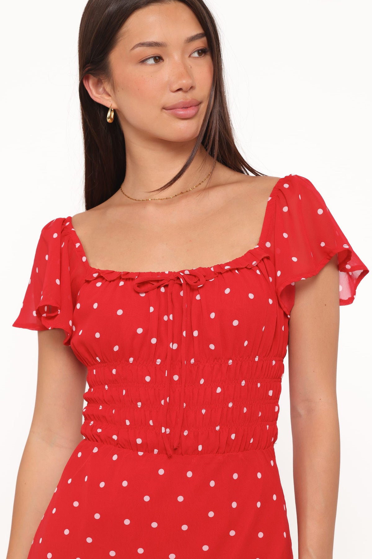 Sherrie Maxi Dress - Red Polka Dot
