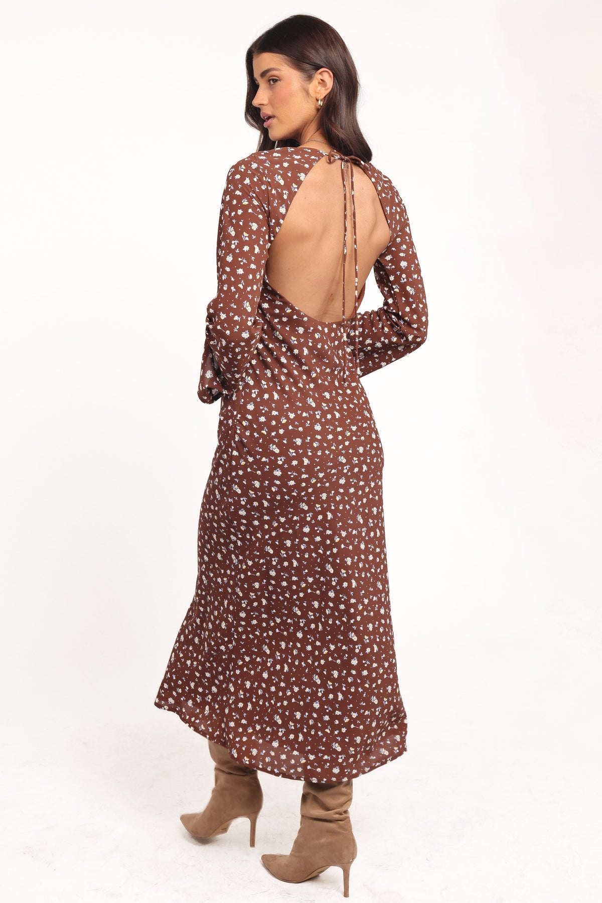 Talitha Maxi Dress - Brown Floral