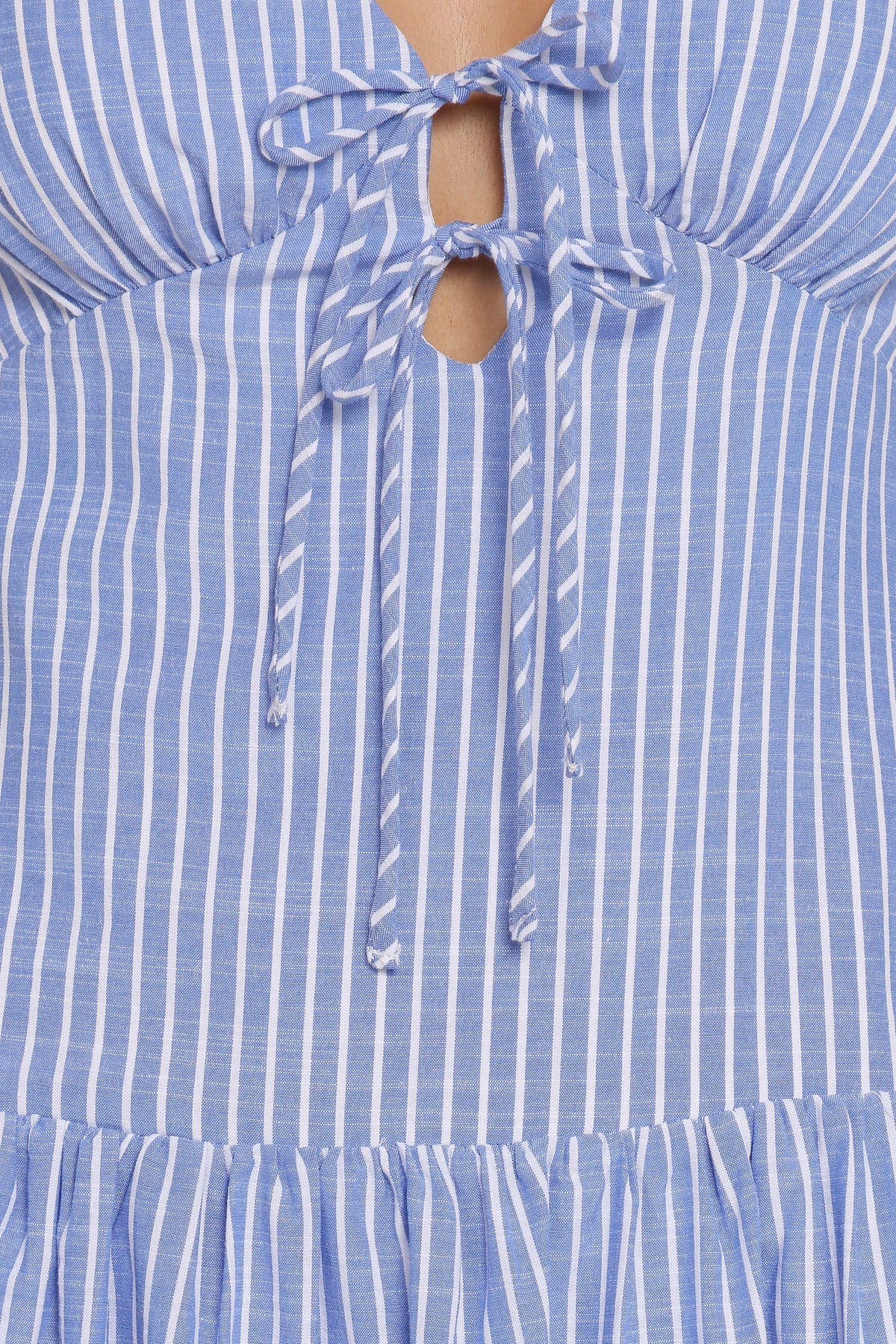 Vanessa Maxi Dress - Navy Pinstripe