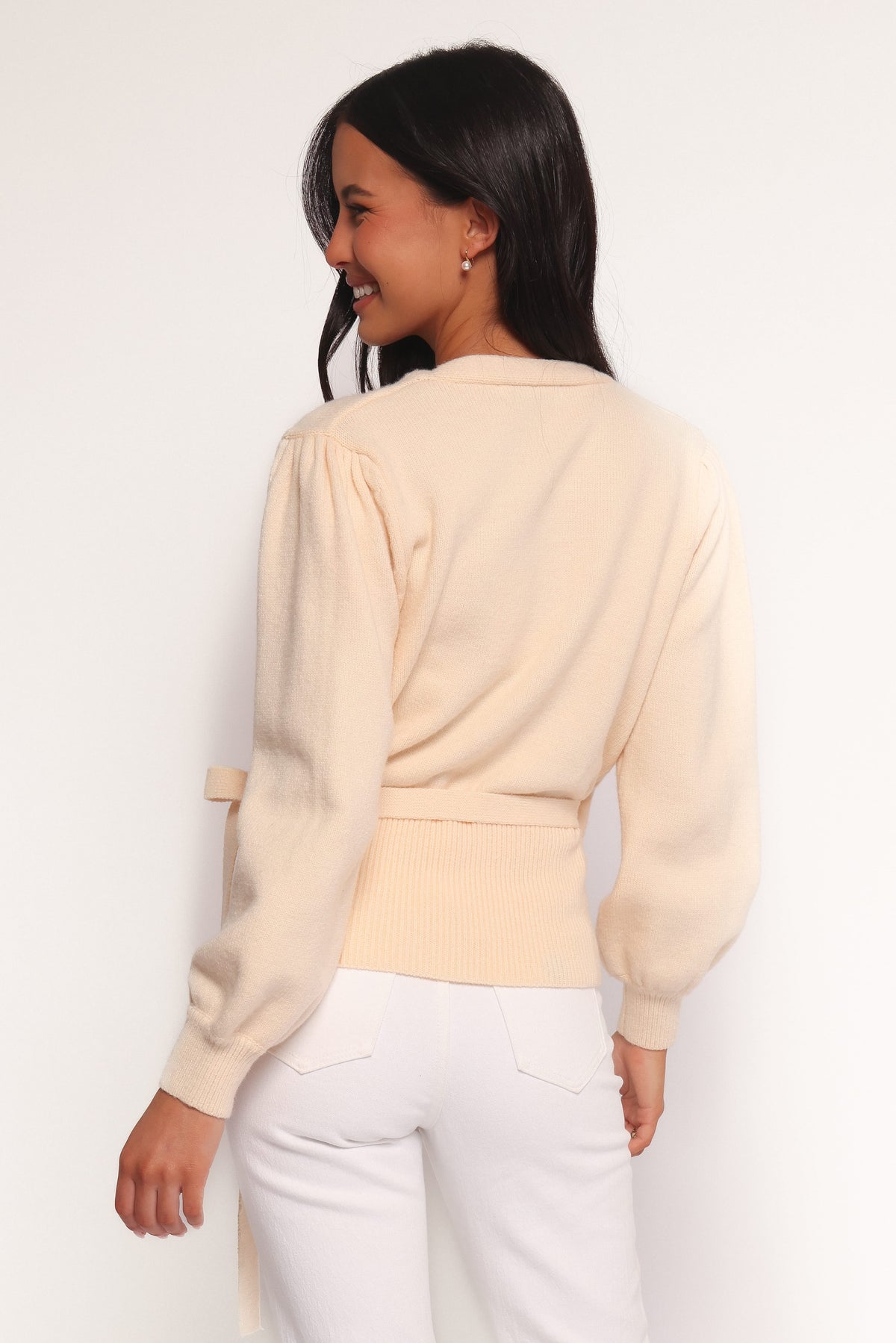 Abbey Ballet Wrap Cardigan - Cream