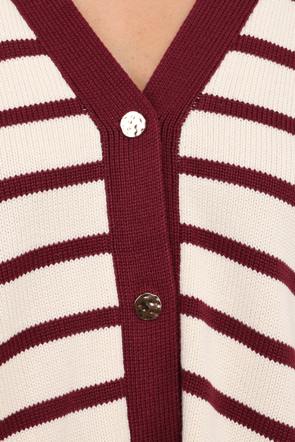 Aydee Cardigan - Cherry Stripe