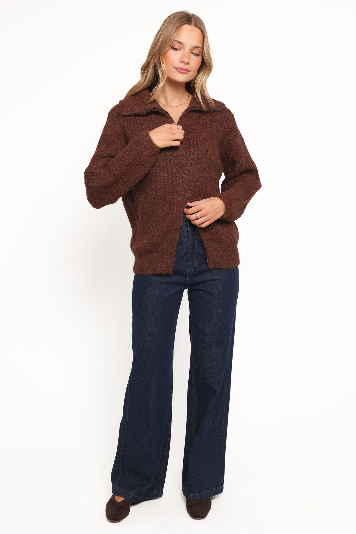 Miffy Zip Through Cardigan - Chocolate