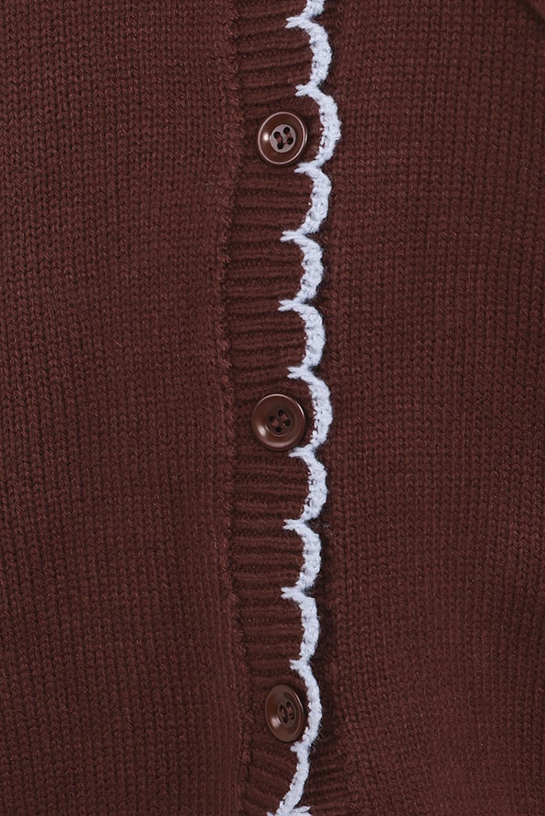 Ruby Knit Cardigan - Brown