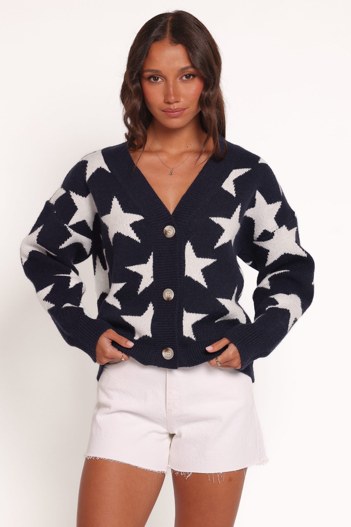 Sailor Star Knit Cardigan - Navy
