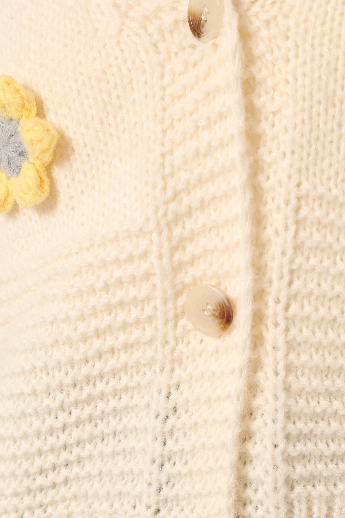 Sienna Flower Cardigan - Cream