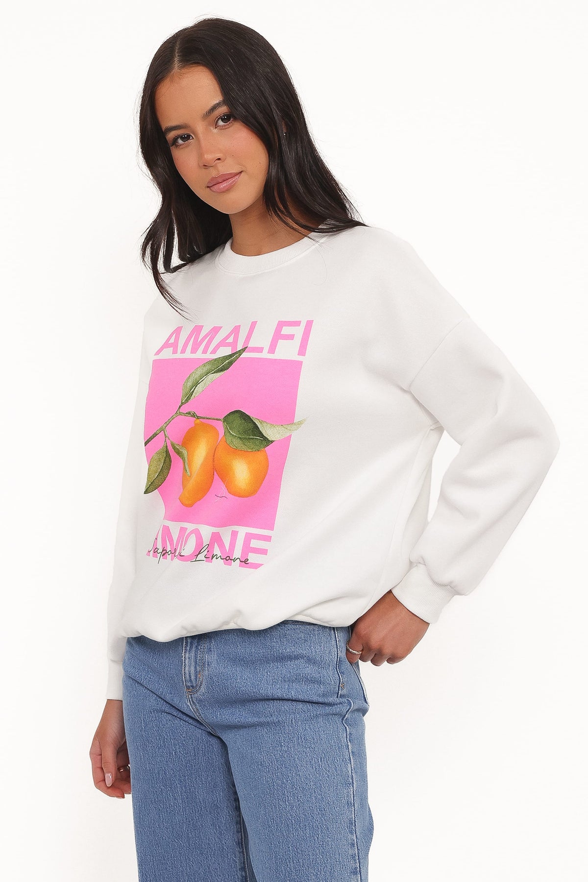 Amalfi Graphic Sweatshirt - White