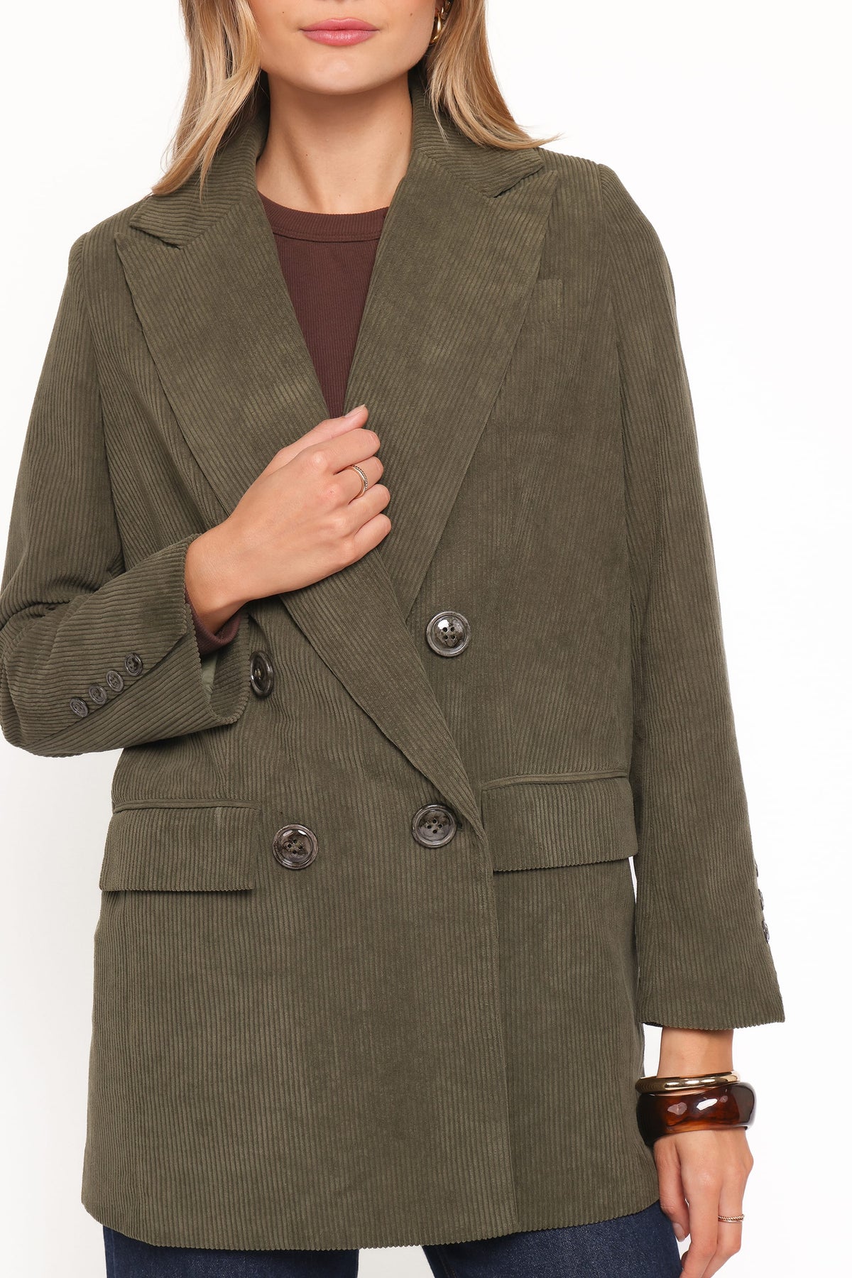 Madi Corduroy Blazer - Olive
