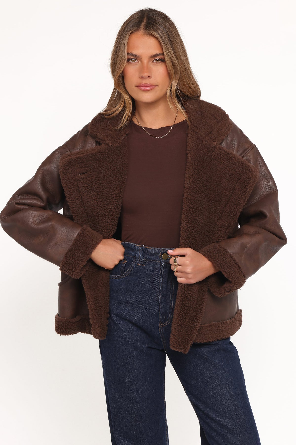 Sherpa Car Coat - Chocolate