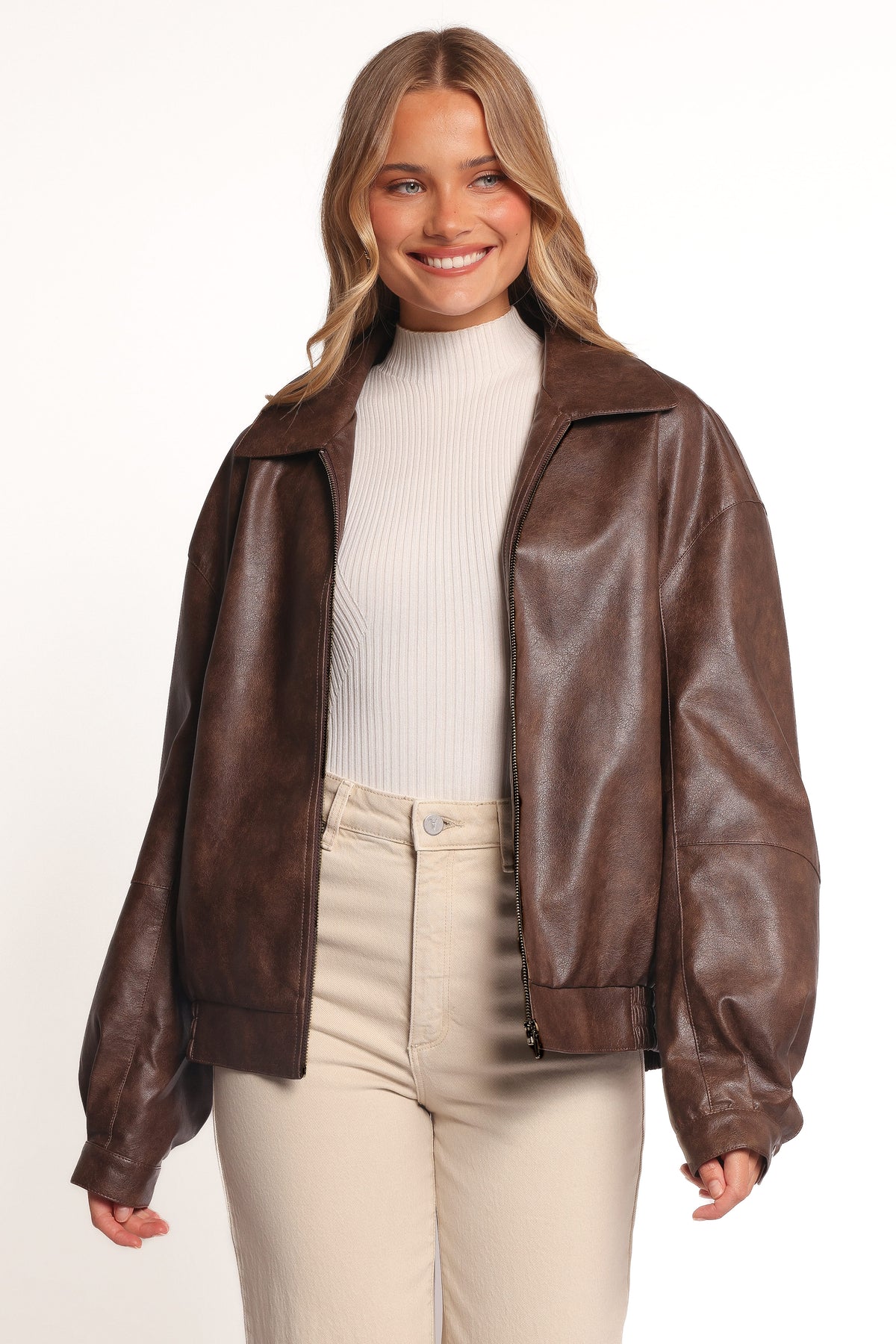 Zoe Bomber Jacket - Brown