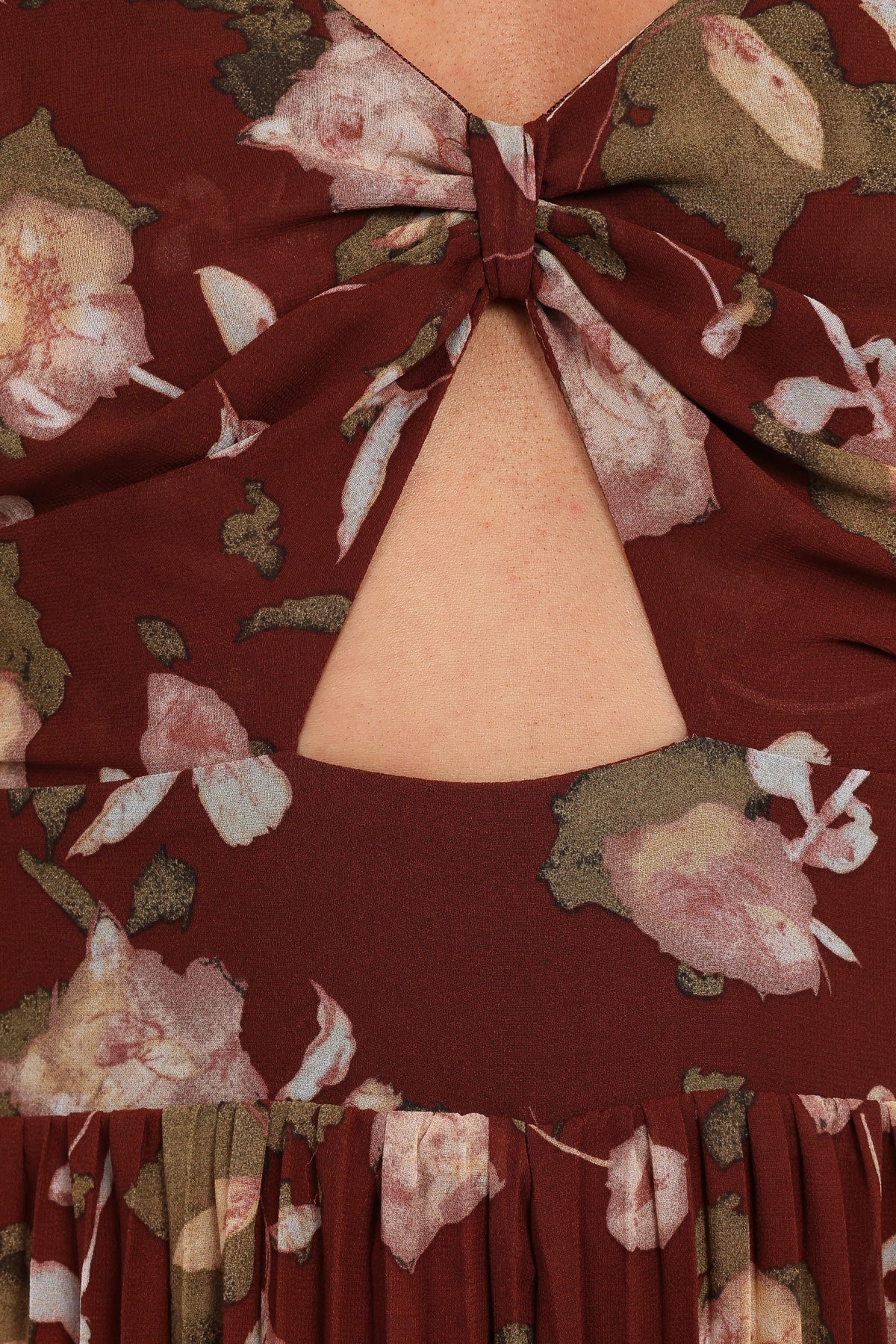 Alice Wide Leg Jumpsuit - Brown Floral