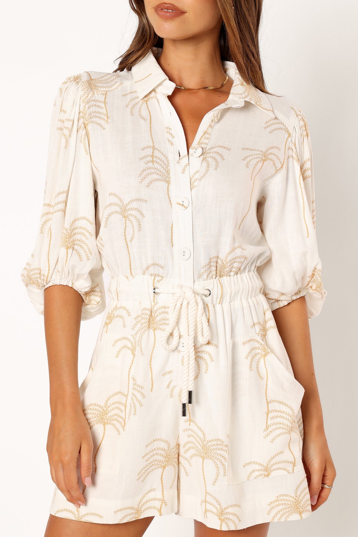 Gina Romper - White Print