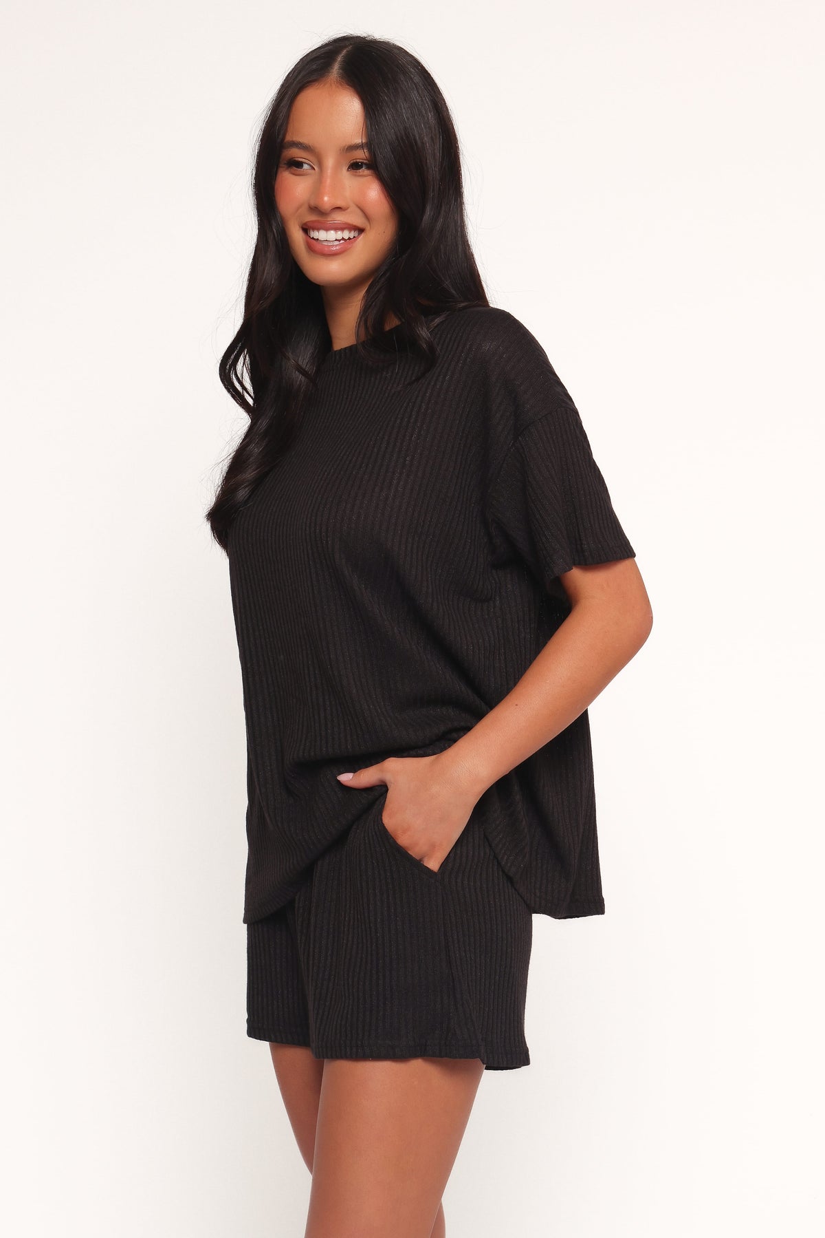 Granger Knit Short Set - Black