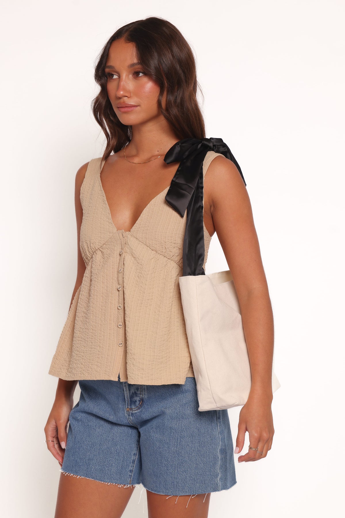 Amity Bow Bag - White