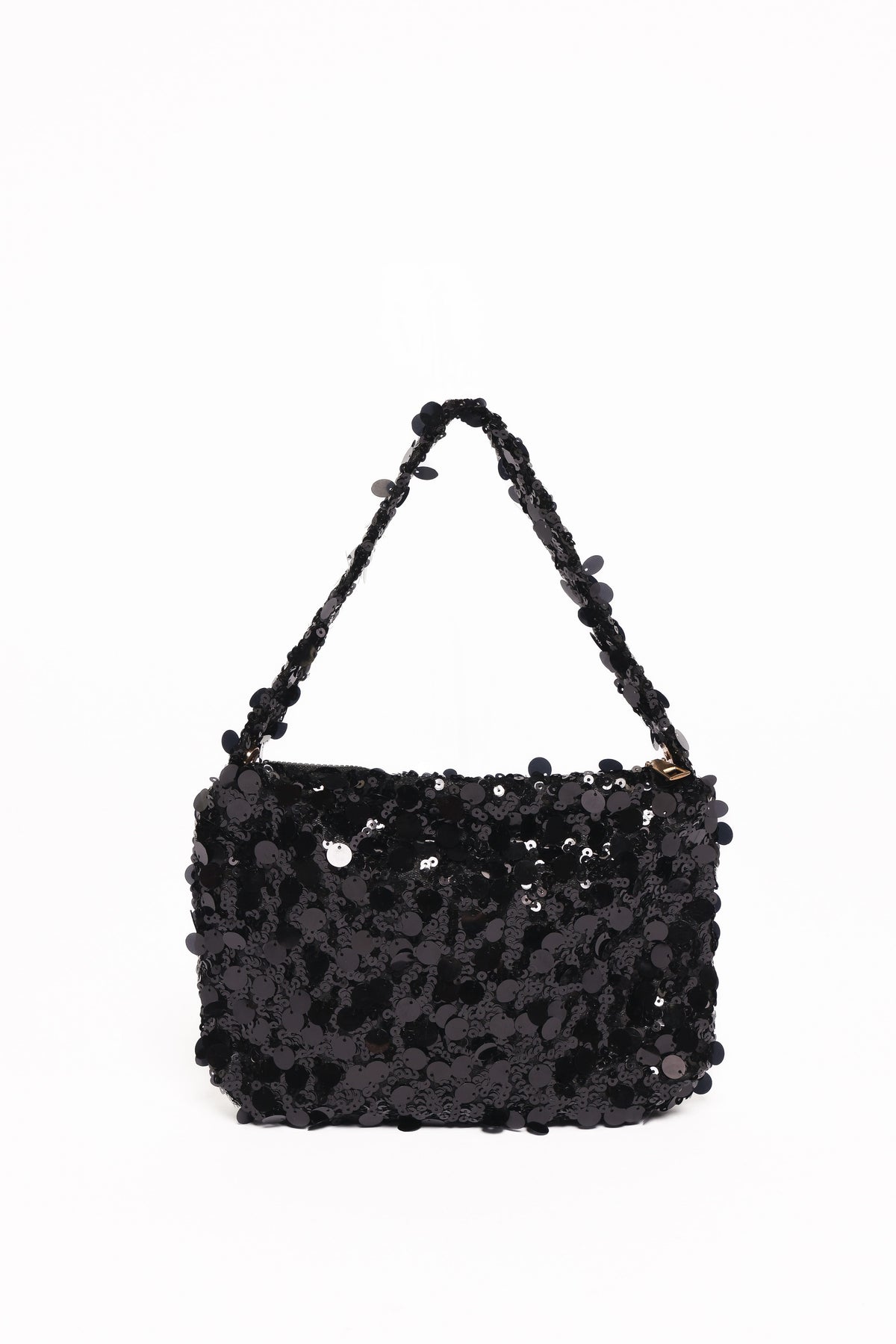 Annika Sequin Shoulder Bag - Black