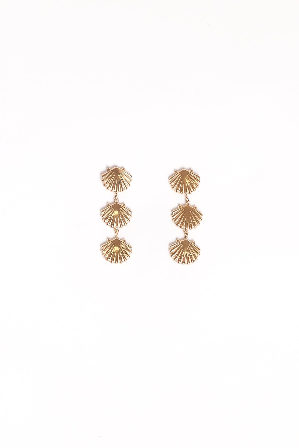 Coral Earrings - Gold