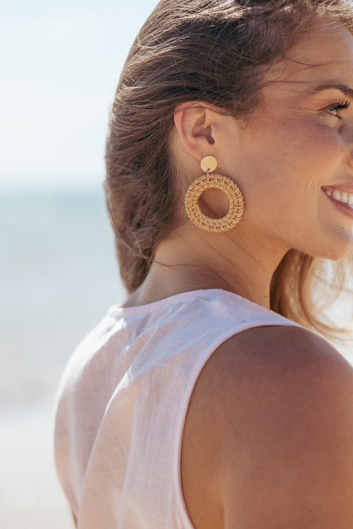 Esther Earrings - Tan
