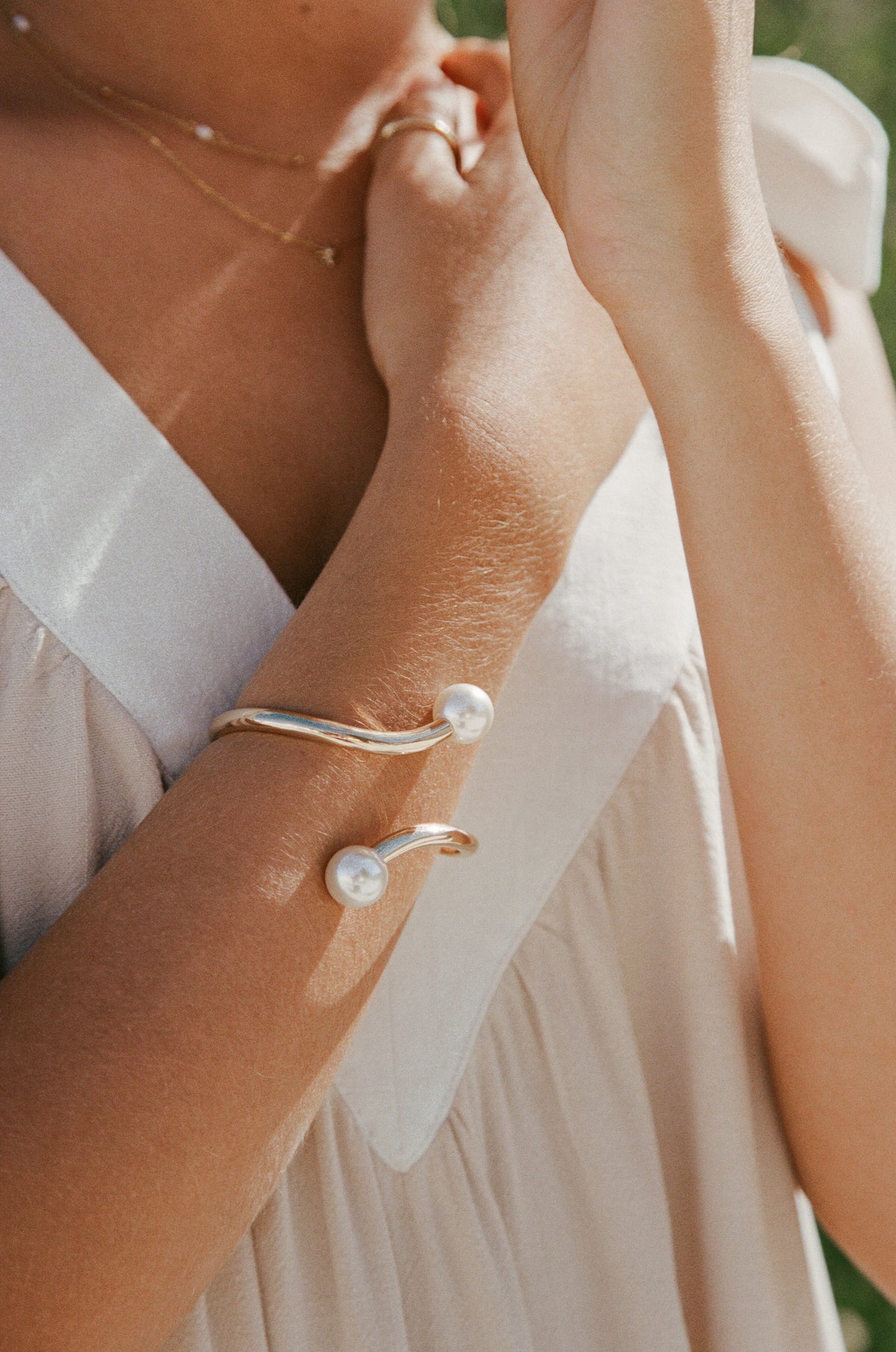 Petra Cuff - Gold/Pearl