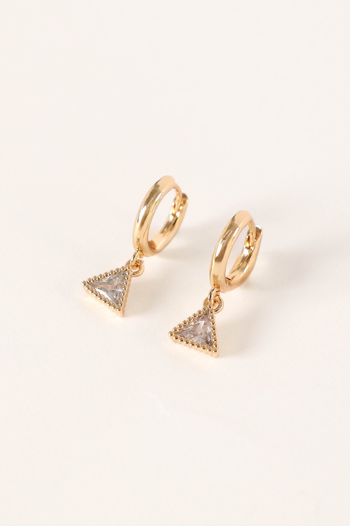 Regina Triangle Drop Earrings - Gold