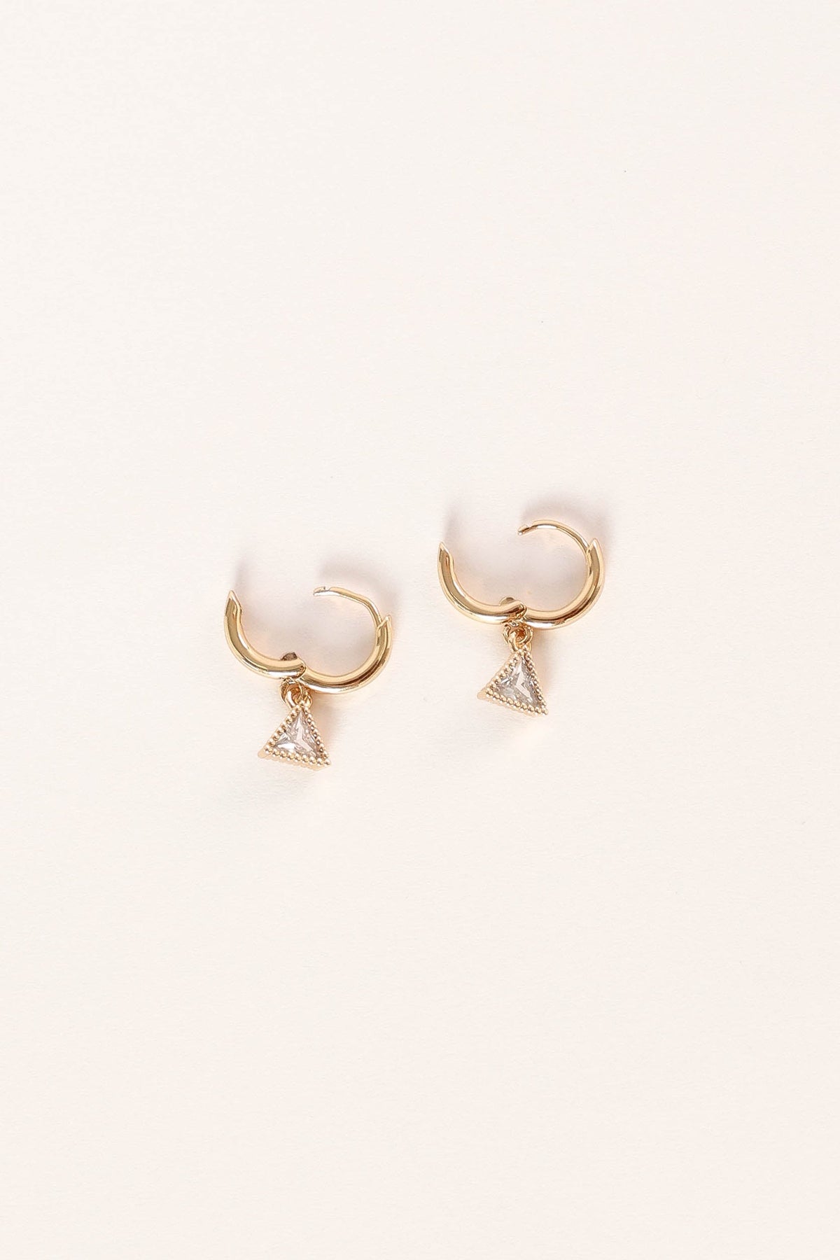 Regina Triangle Drop Earrings - Gold