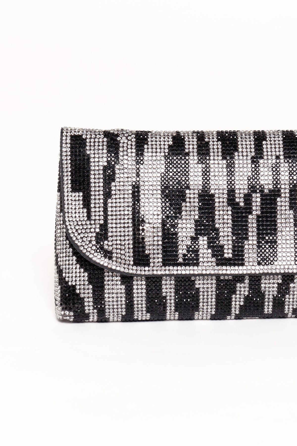 Zara Embellished Bag - Zebra