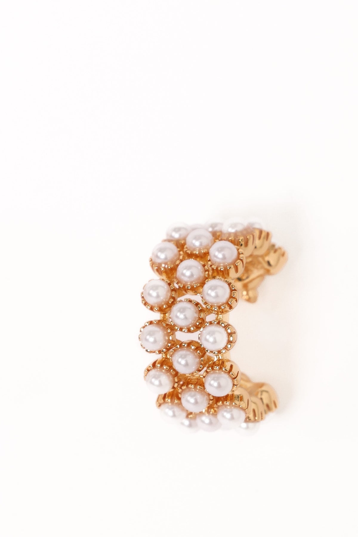 Ziva Earrings - Gold Pearl