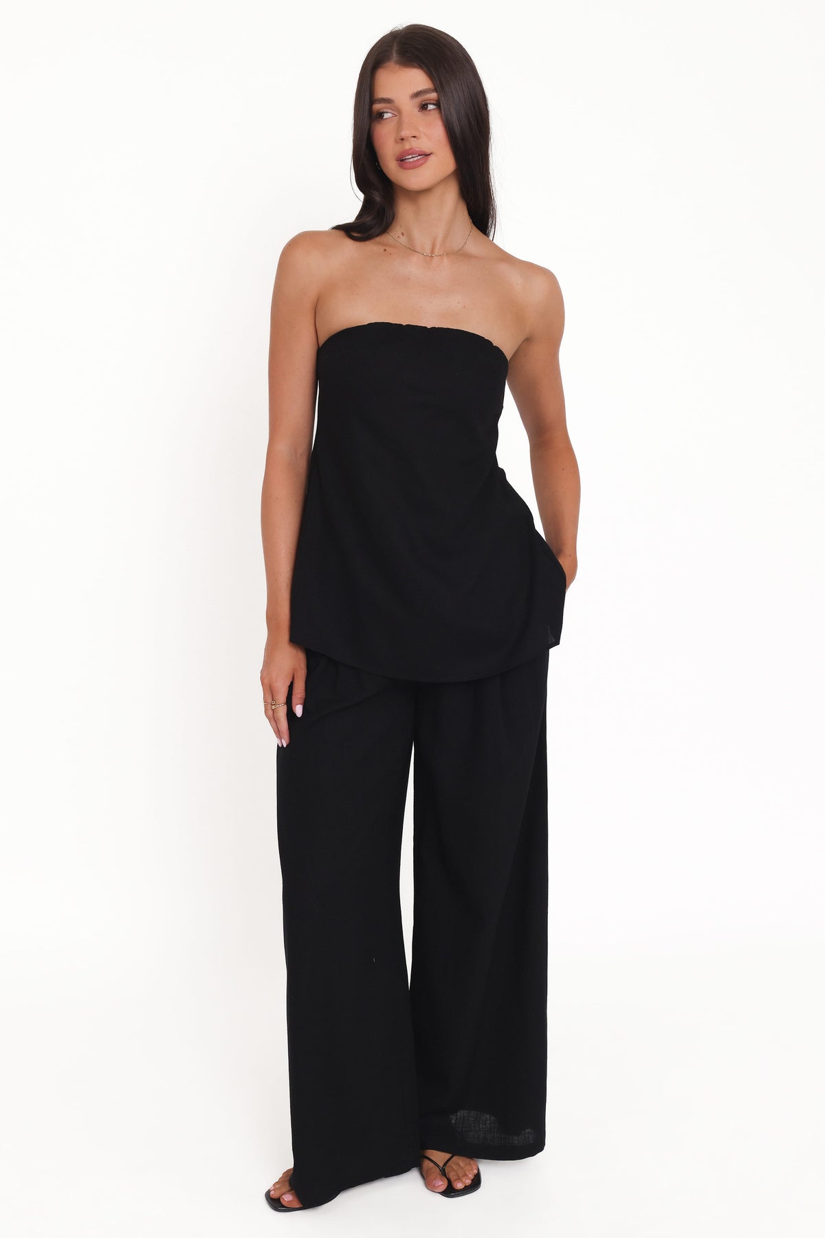 Arles Wide Leg Pants - Black