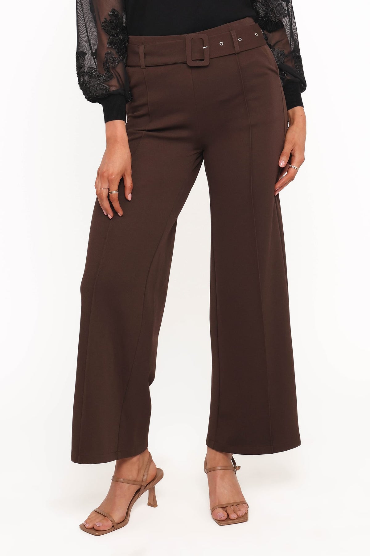 Benton Belted Pant - Brown