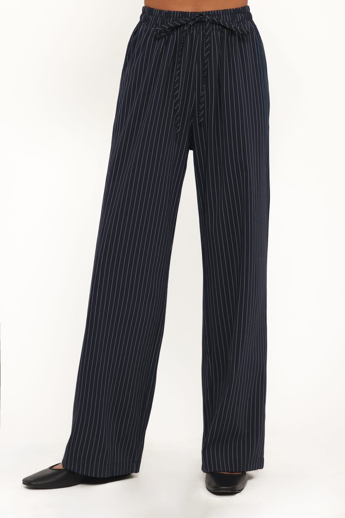 Elijah Pants - Navy White Stripe